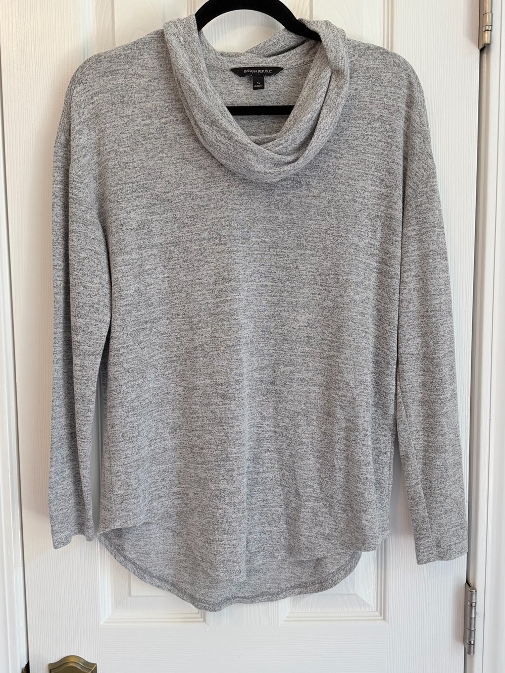 Banana Republic Light Gray Cowl Neck Sweater